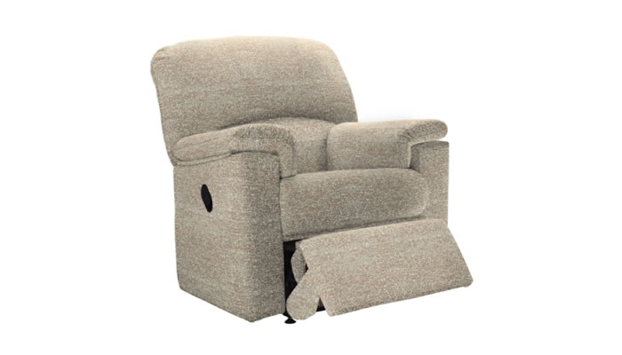 G Plan Chloe Manual Recliner Armchair in Kampala Beige Fabric
